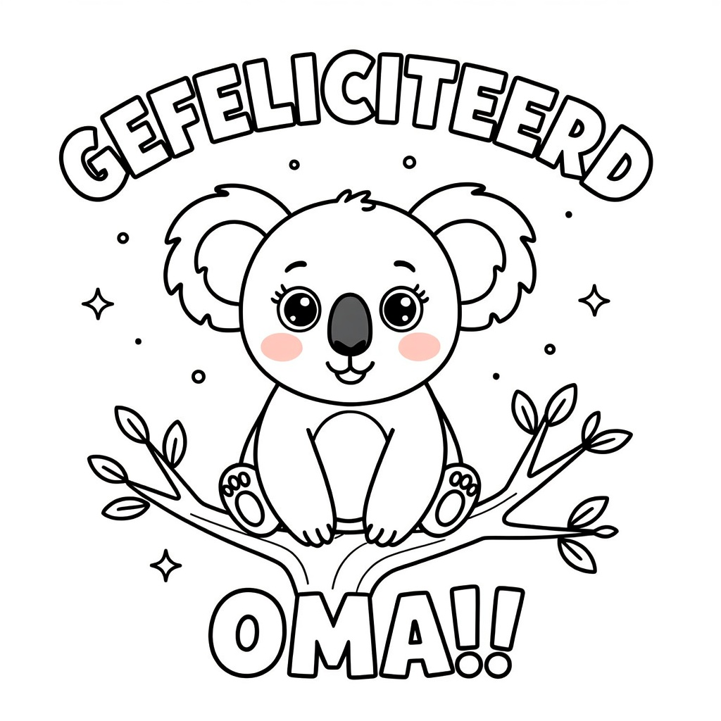 koalabeertje coloring page for children