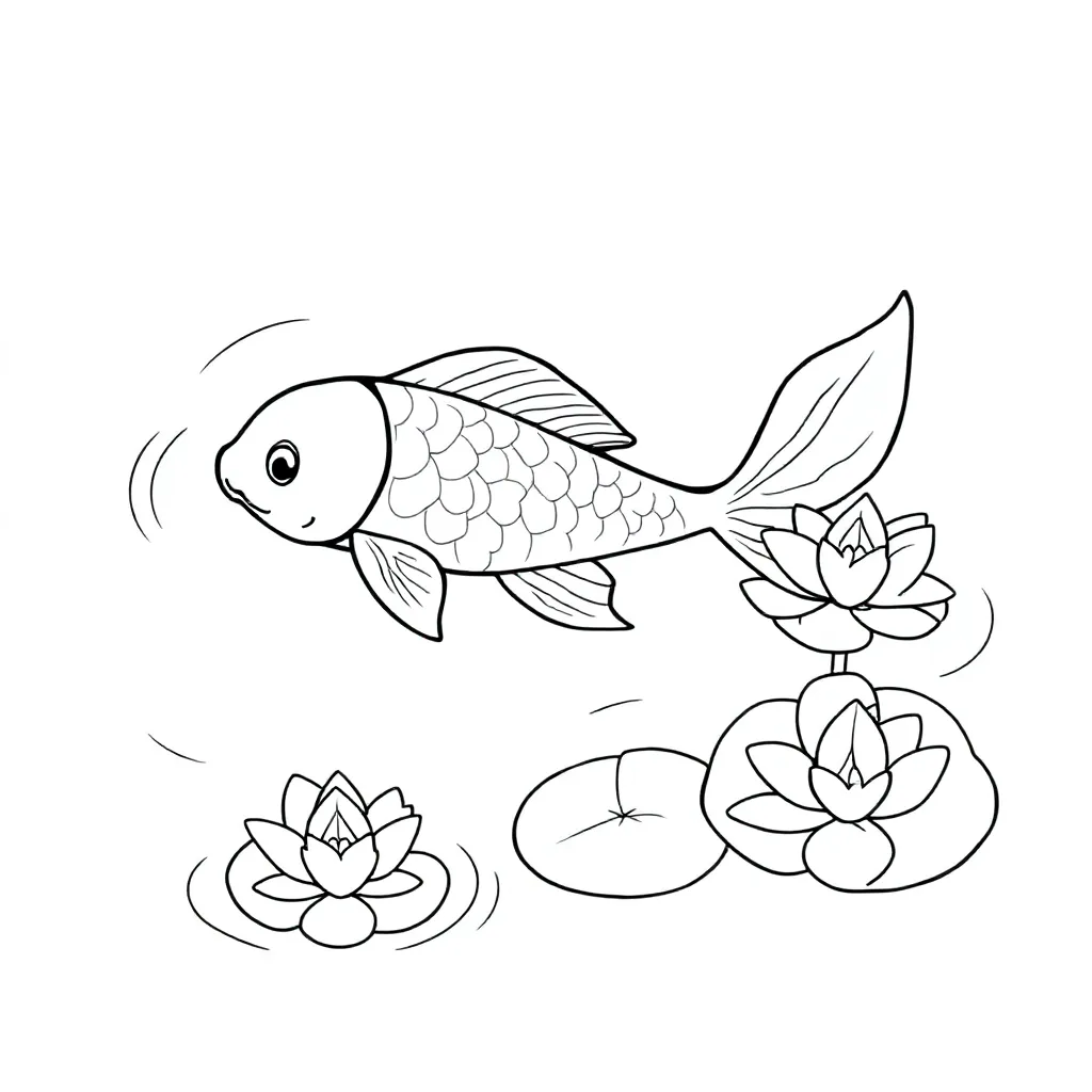 Koikarper coloring page for children
