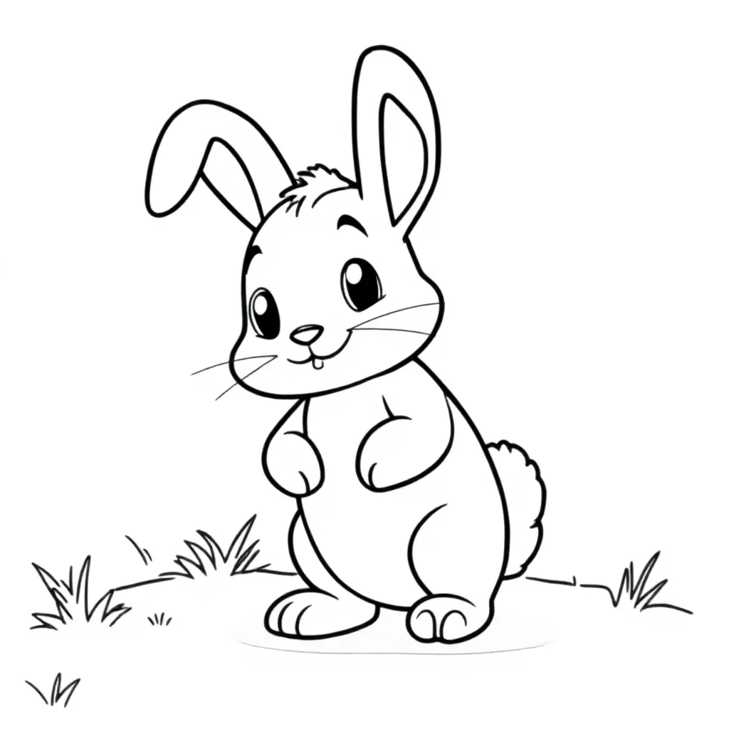 konijn kleurplaat voor kinderen