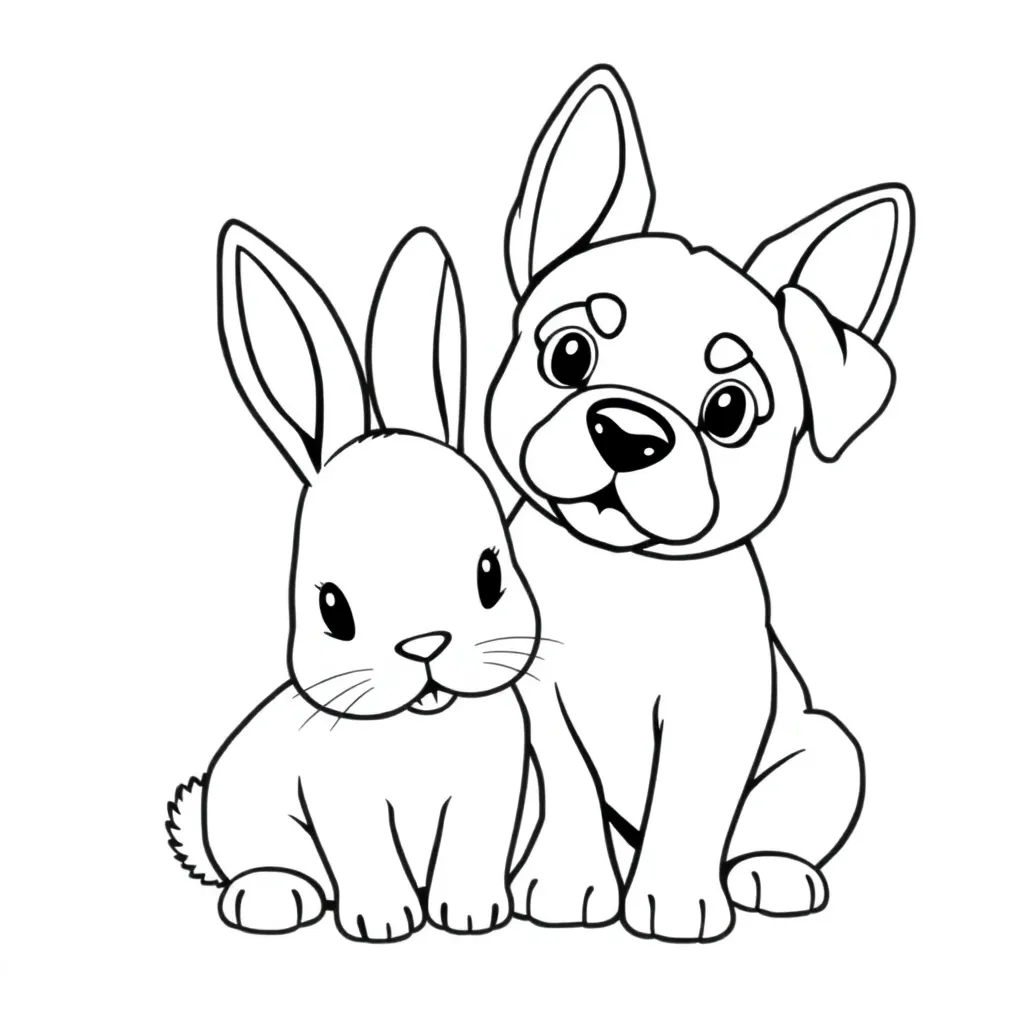Feuille de coloriage gratuite Lapin Nature Adorable Doux Ferme Feuille de coloriage pour