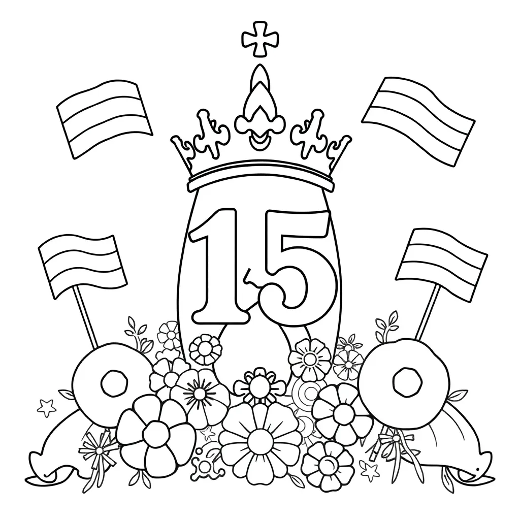 Free King's Day Orange Colouring Page - Festive Netherlands Flag Colouring Page