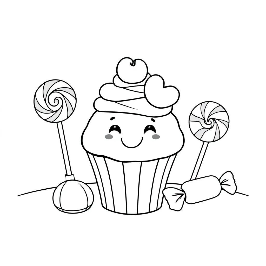 Kupkeek coloring page for children