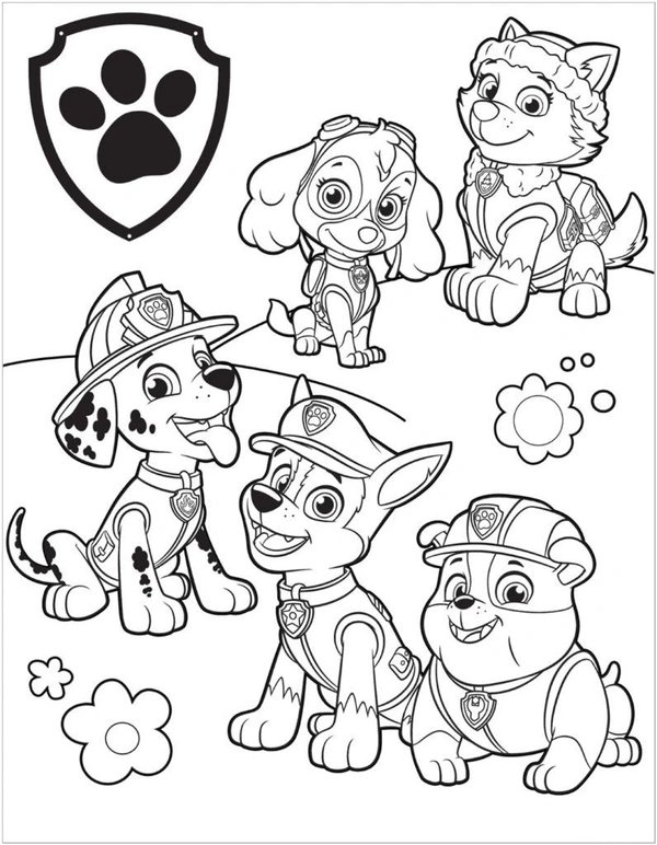 Plantilla de colorear Paw Patrol