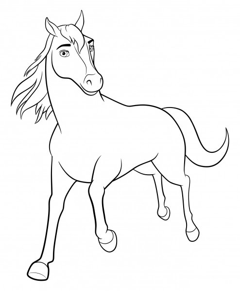 L Esprit Du Cheval coloring page for children