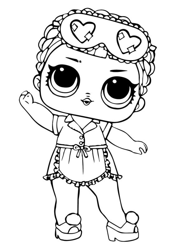 L O L Surprise Muneca Antifaz Para Dormir coloring page for children