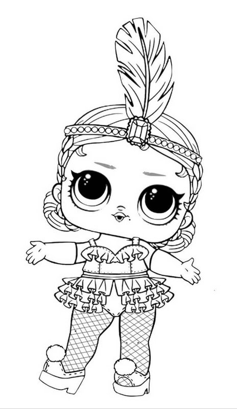 L O L Surprise Muneca Bailarina Sorpresa coloring page for children