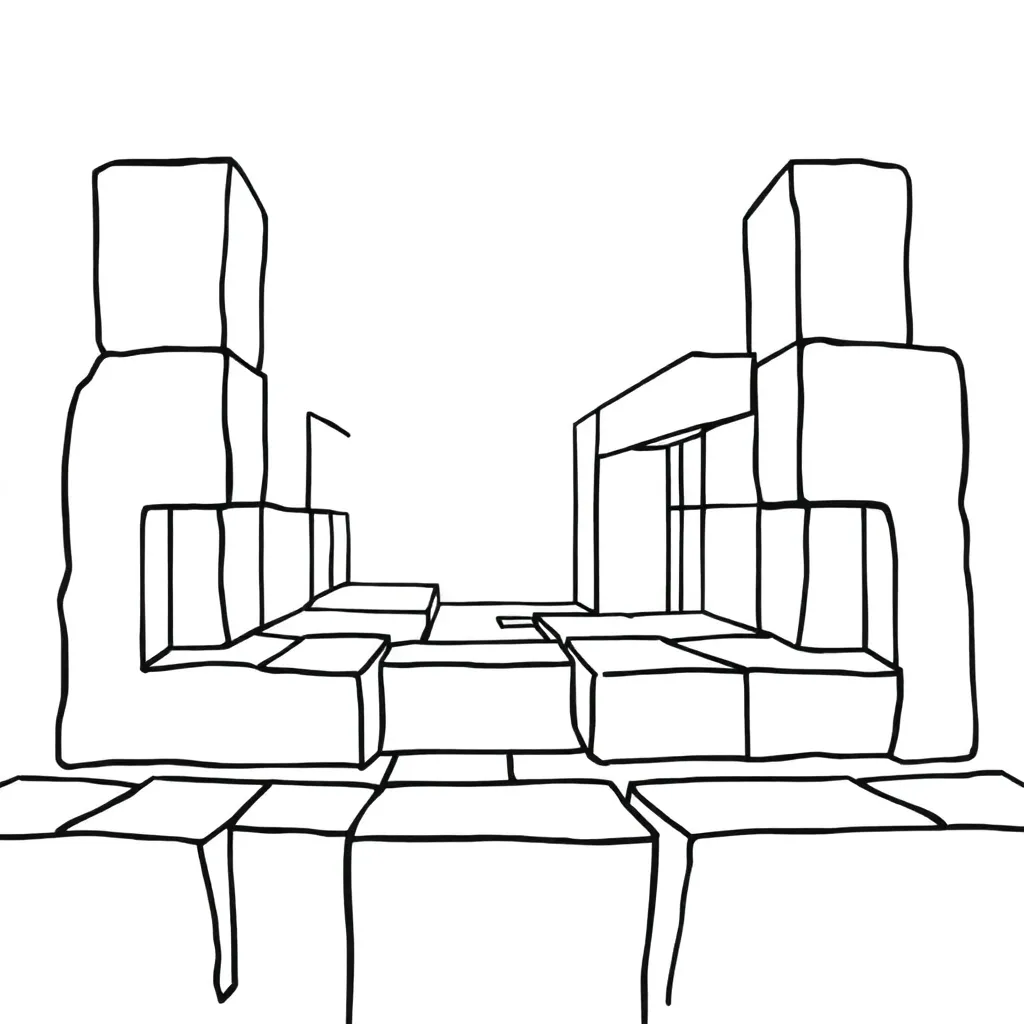 Feuille de coloriage gratuite Labyrinthe Dédale Aventure Puzzle Créatif Feuille de coloriage