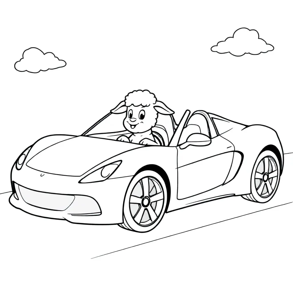 lambogini coloring page for children