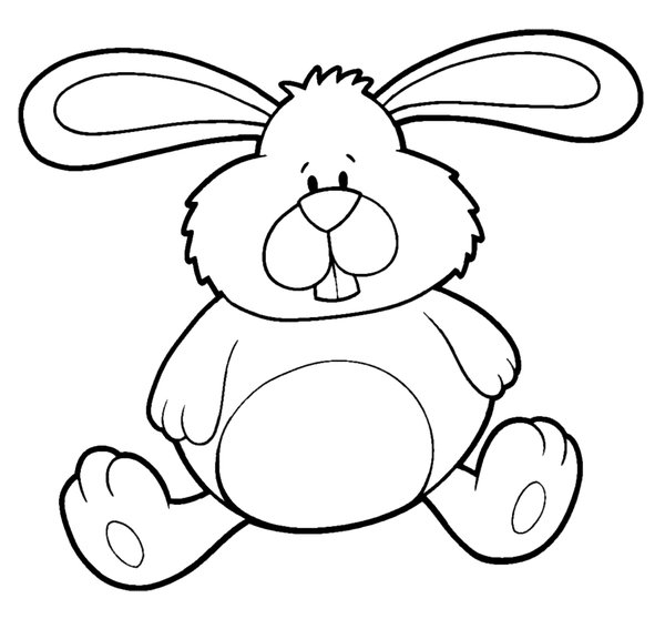 Lapin En Peluche coloring page for children