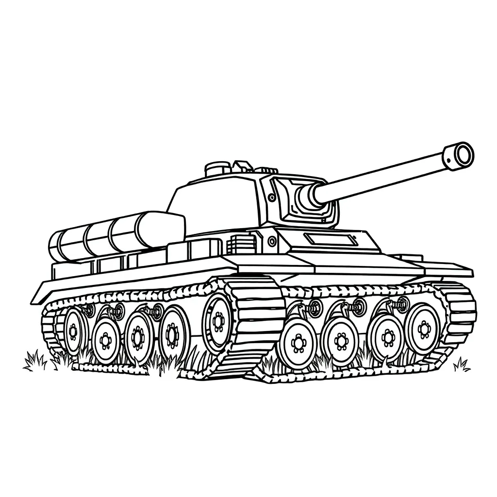 Leger Militair Voertuig Soldaat Oorlog coloring page for children