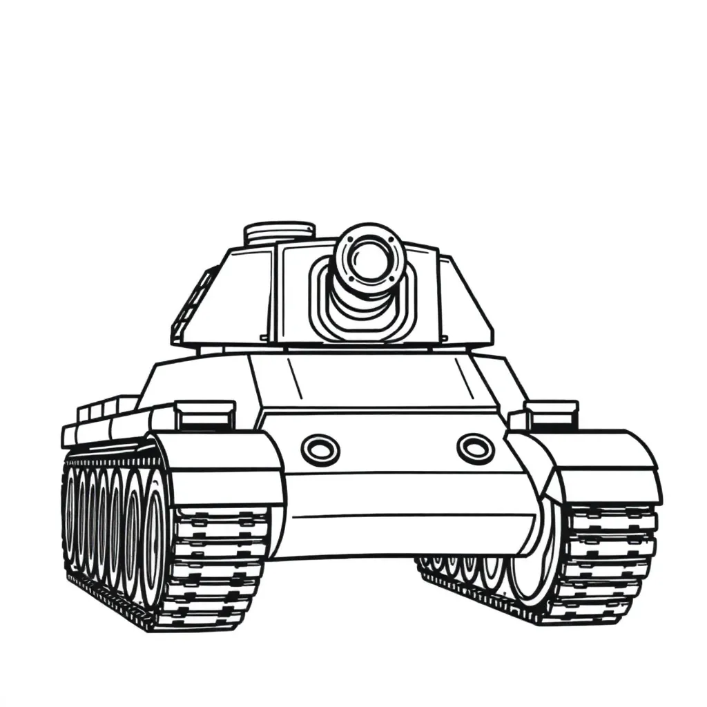 Leger Militair Voertuig Soldaten Oorlog coloring page for children