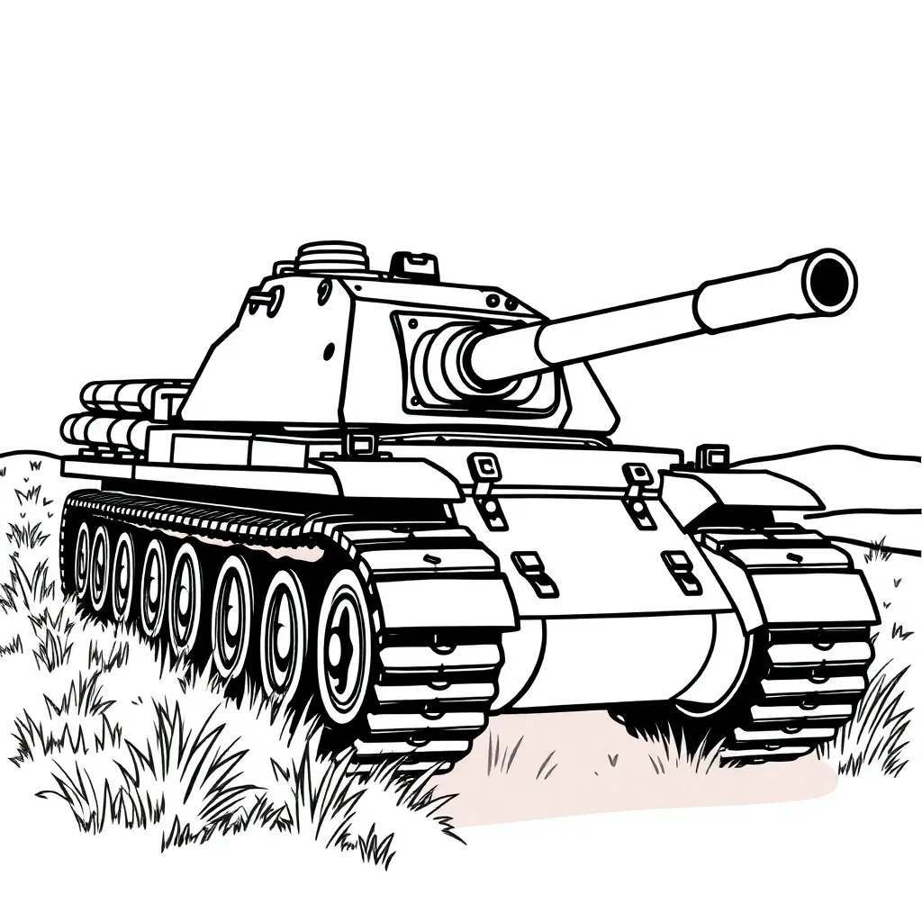 Leger Militair Voertuig Soldaten Oorlog coloring page for children