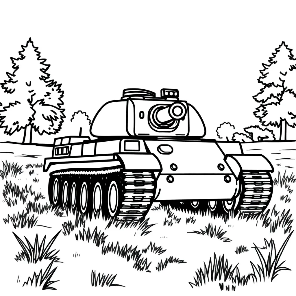 Leger Militair Voertuig Soldaten Oorlog coloring page for children