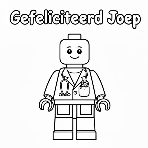 Lego Gynaecoloog kleurplaat voor kinderen