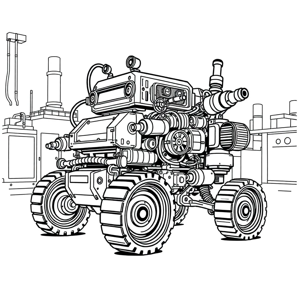 Lego Robotisch Voertuig Technologie Futuristisch coloring page for children