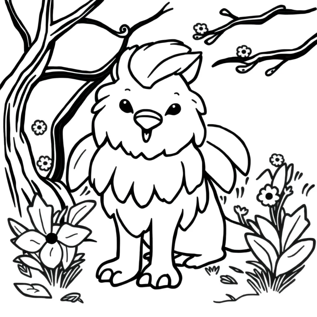 Lente Bloemen Natuur Seizoen Creatief coloring page for children