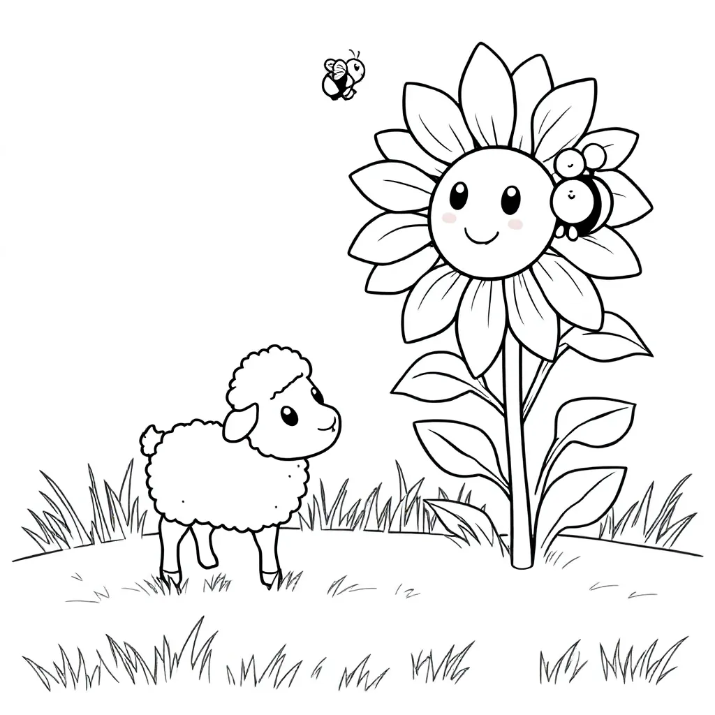 lente kleurplaat voor kinderen