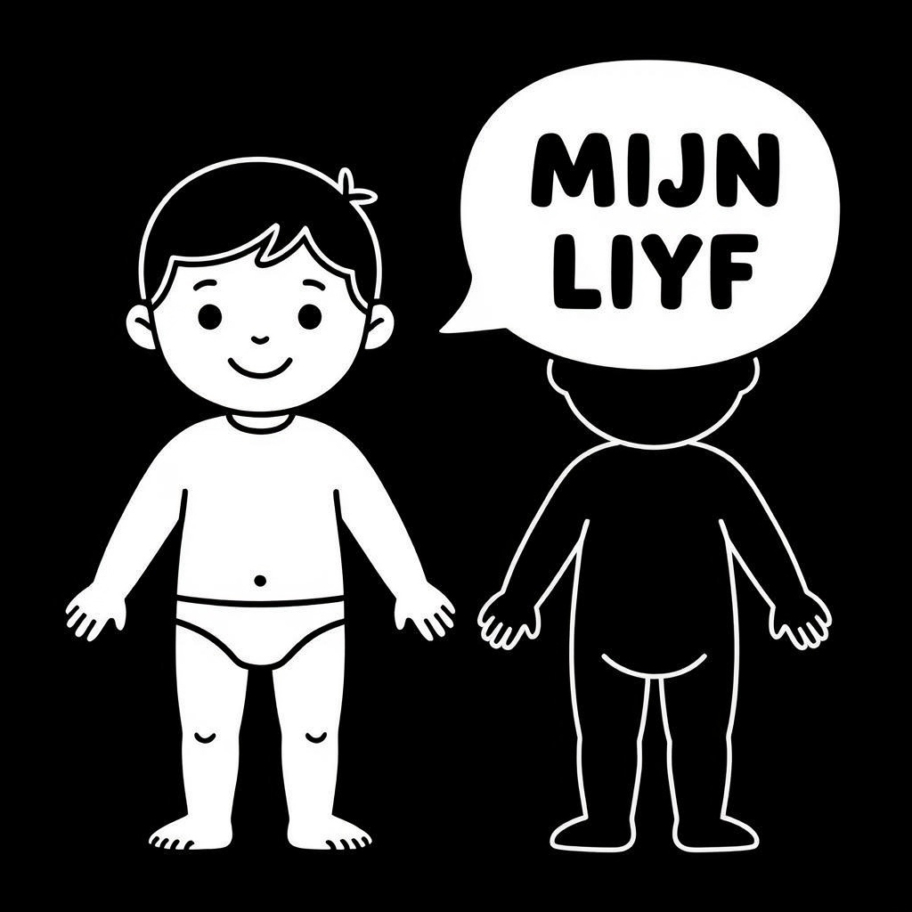 lichaamsdelen coloring page for children