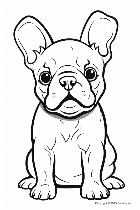 Lindo Bulldog Frances coloring page for children