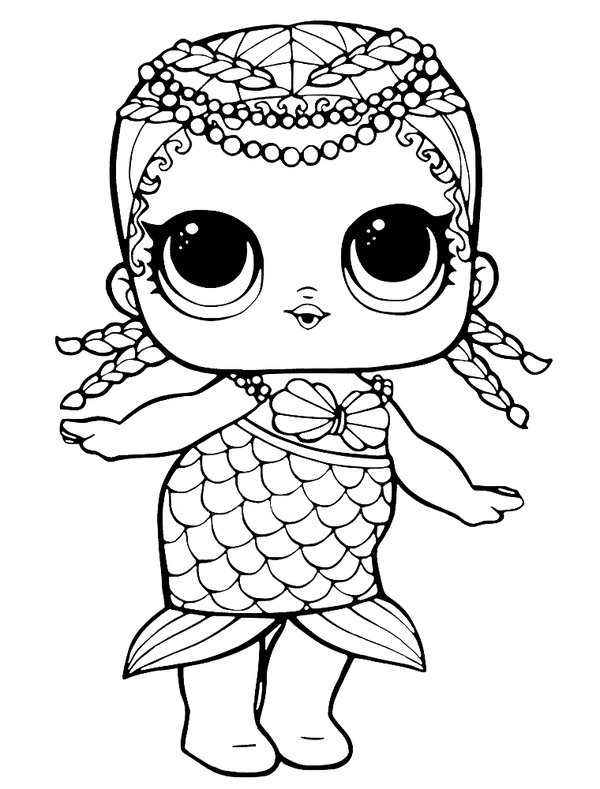 Lol Pop Surprise Mermaid coloring page for children