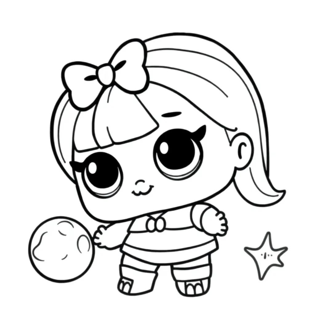 Lol Surprise Pop Meisjes Poppen Schattig coloring page for children