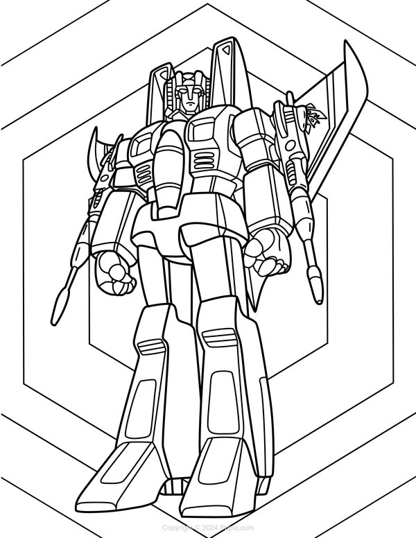 Lord Starscream coloring page for children