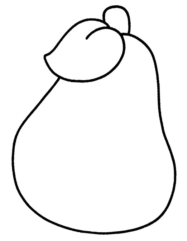 Makkelijke Peer coloring page for children