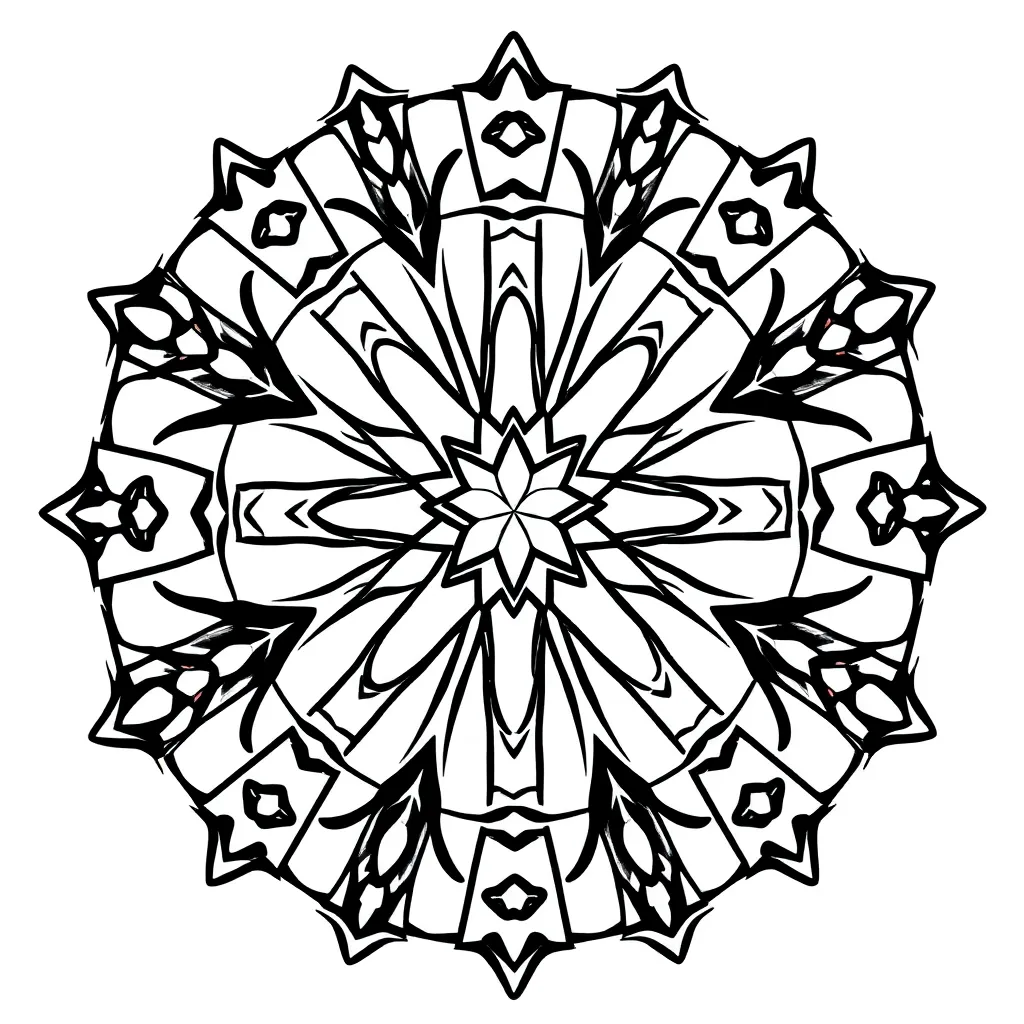 Mandala Geometrisch Abstract Ontspanning Creatief coloring page for children