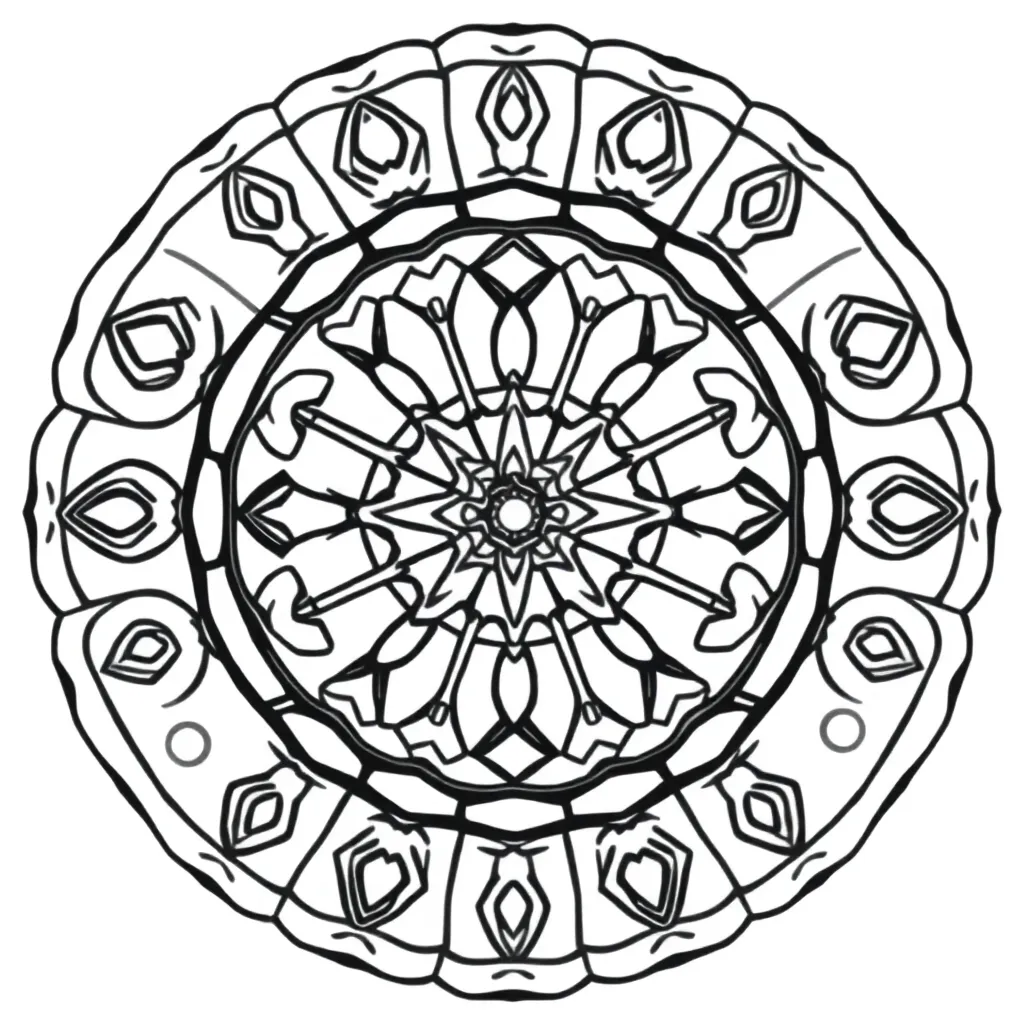 Mandala Geometrisch Spiritueel Ontspanning Meditatief coloring page for children