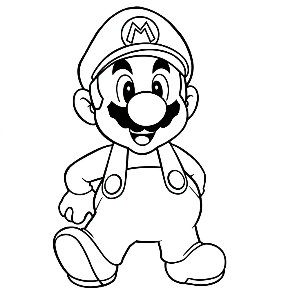 Mario Avontuur Nintendo Personage Creatief coloring page for children
