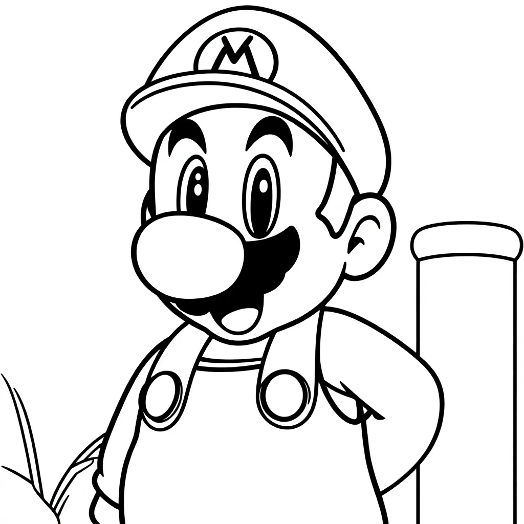Mario Avontuur Nintendo Personage Creatief coloring page for children