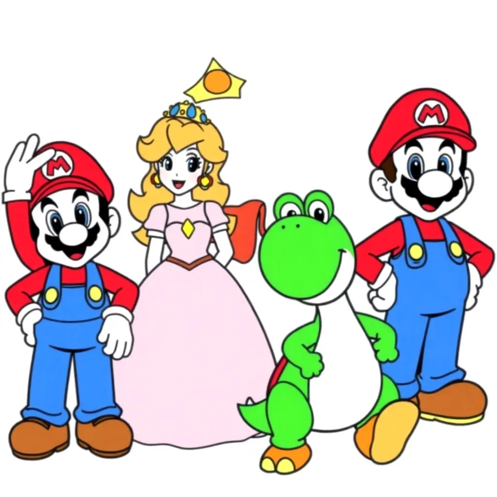 Mario team alle delnemers die in de game ziten