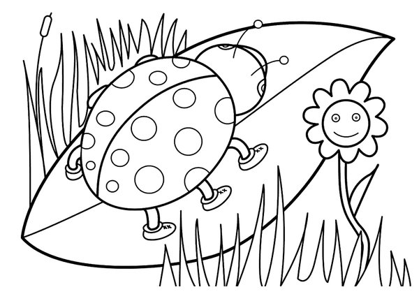 Mariquita En Ballesta coloring page for children