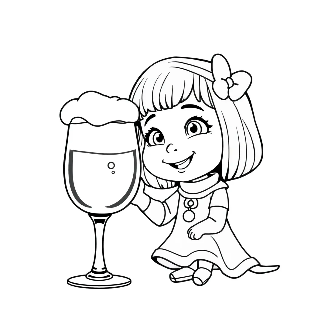 Masha Beer Cartoon Kindertekening Creatief coloring page for children