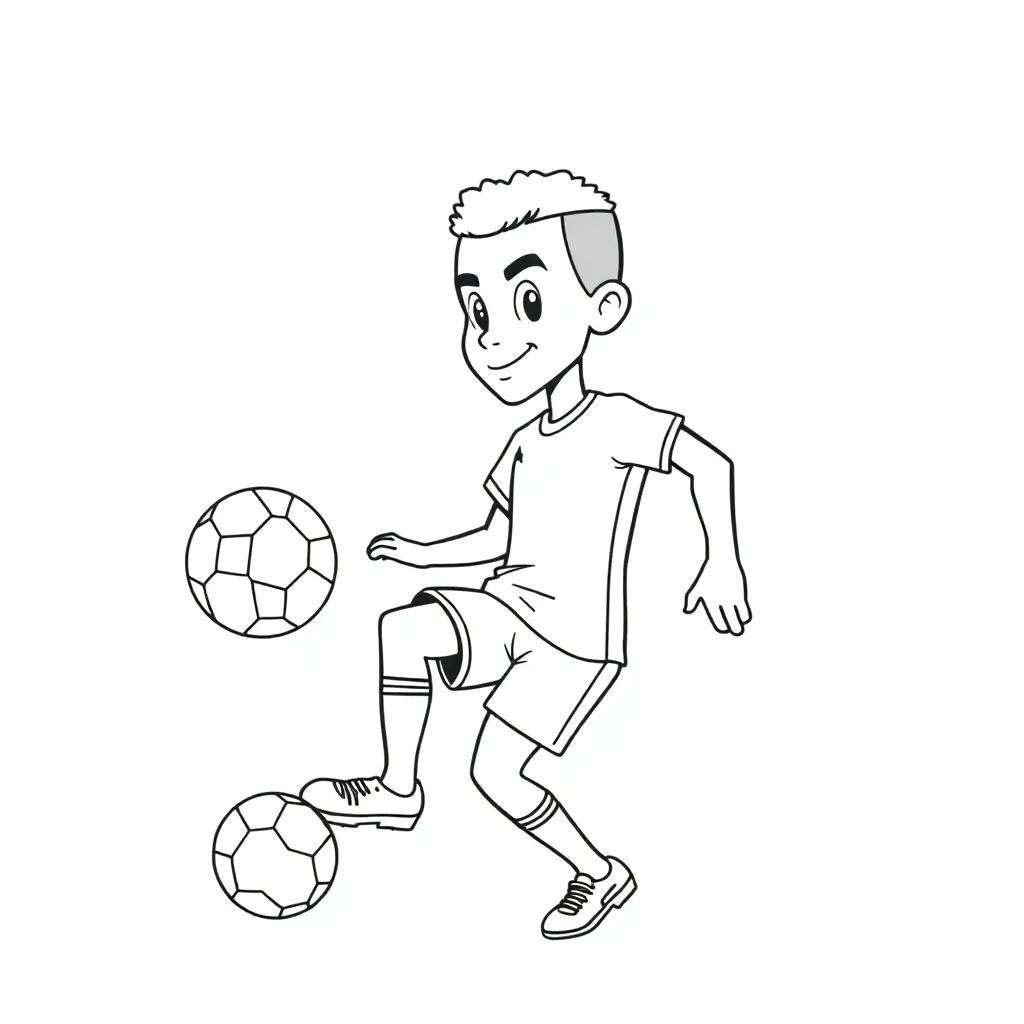 Mbappe coloring page for children