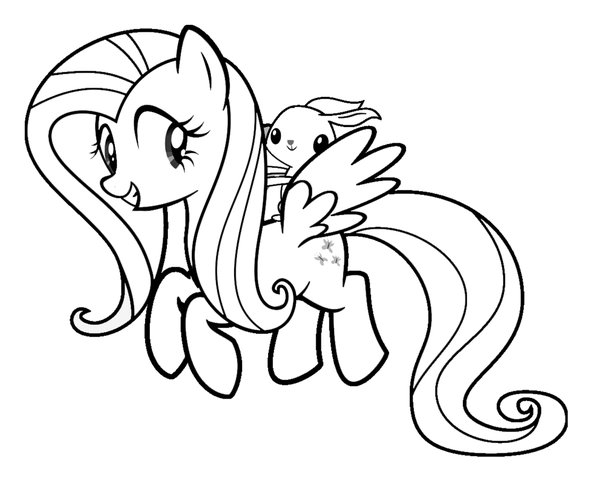 Mein Kleines Pony Fluttershy coloring page for children