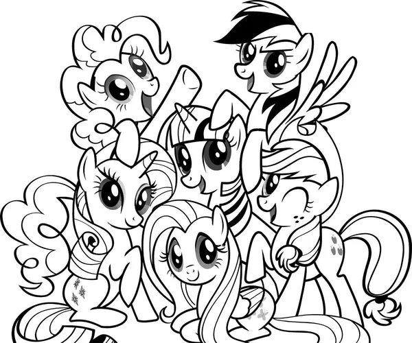 Feuille de coloriage My Little Pony L'amitié c'est magique