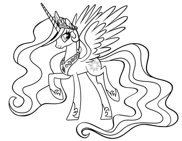 Mein Kleines Pony Prinzessin Celestia coloring page for children