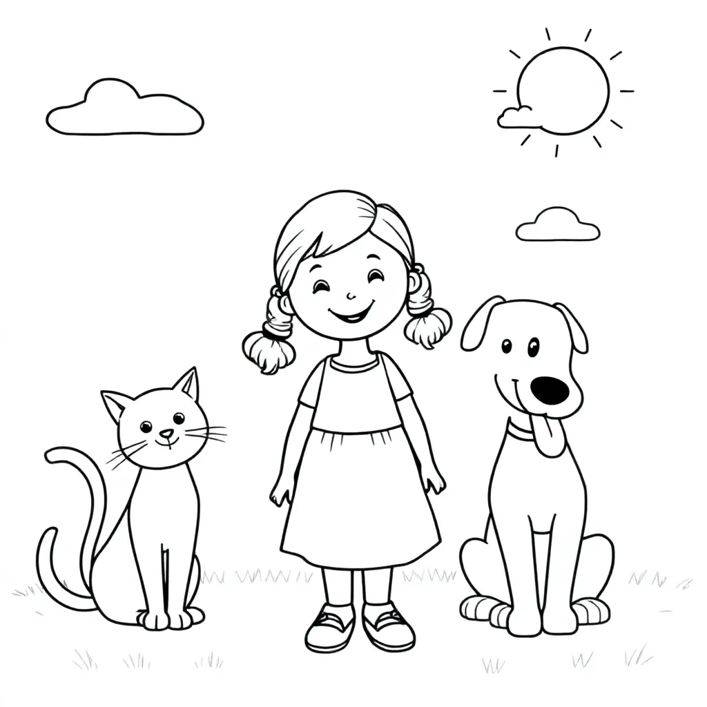 meisje 8 jaar kleurplaat voor kinderen