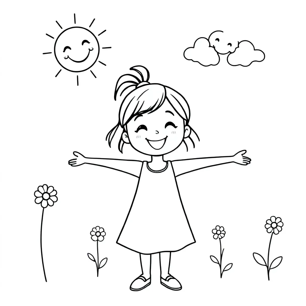 fille joyeuse