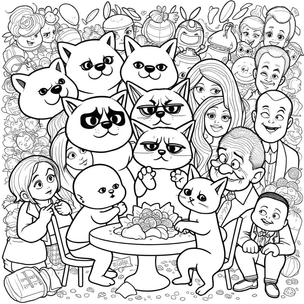 meme's coloring page for children