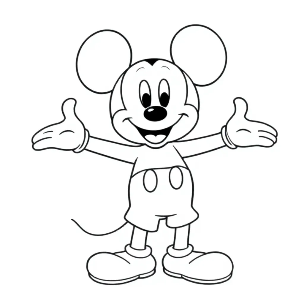 Micke mouse kleurplaat voor kinderen