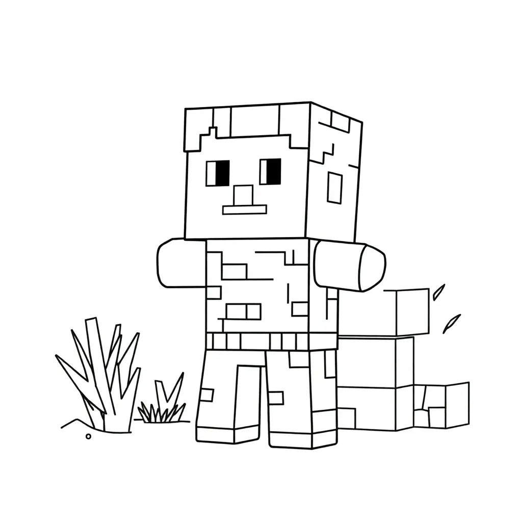 Minecraft Kleurplaten Kleurplaat coloring page for children