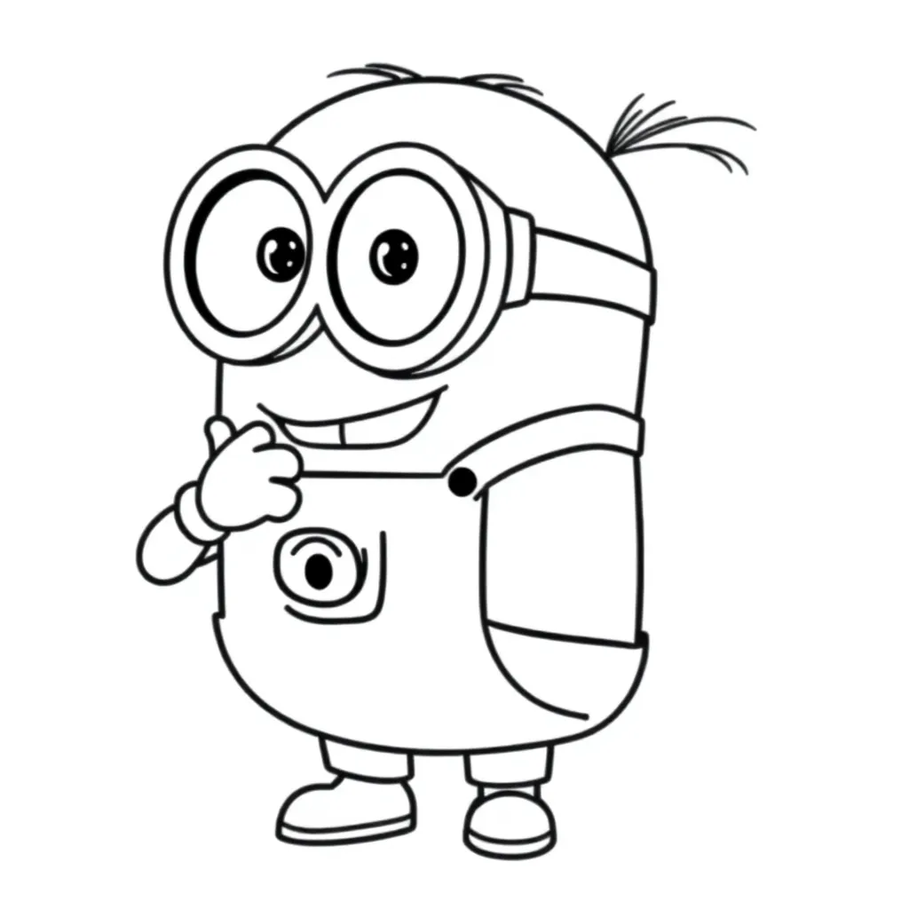 Minions Cartoon Grappig Kinderen Tekenen coloring page for children