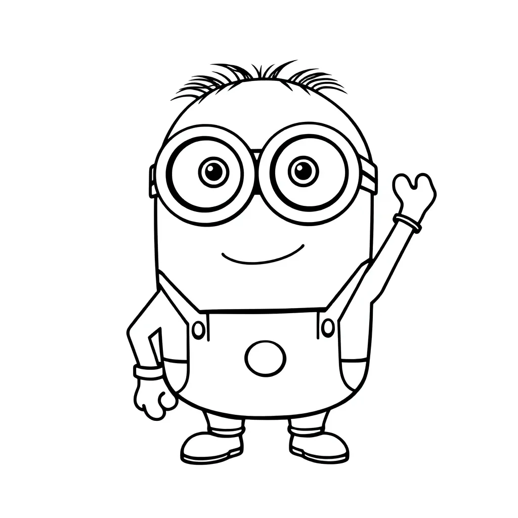 Minions Cartoon Grappig Kinderfeest Tekenen coloring page for children