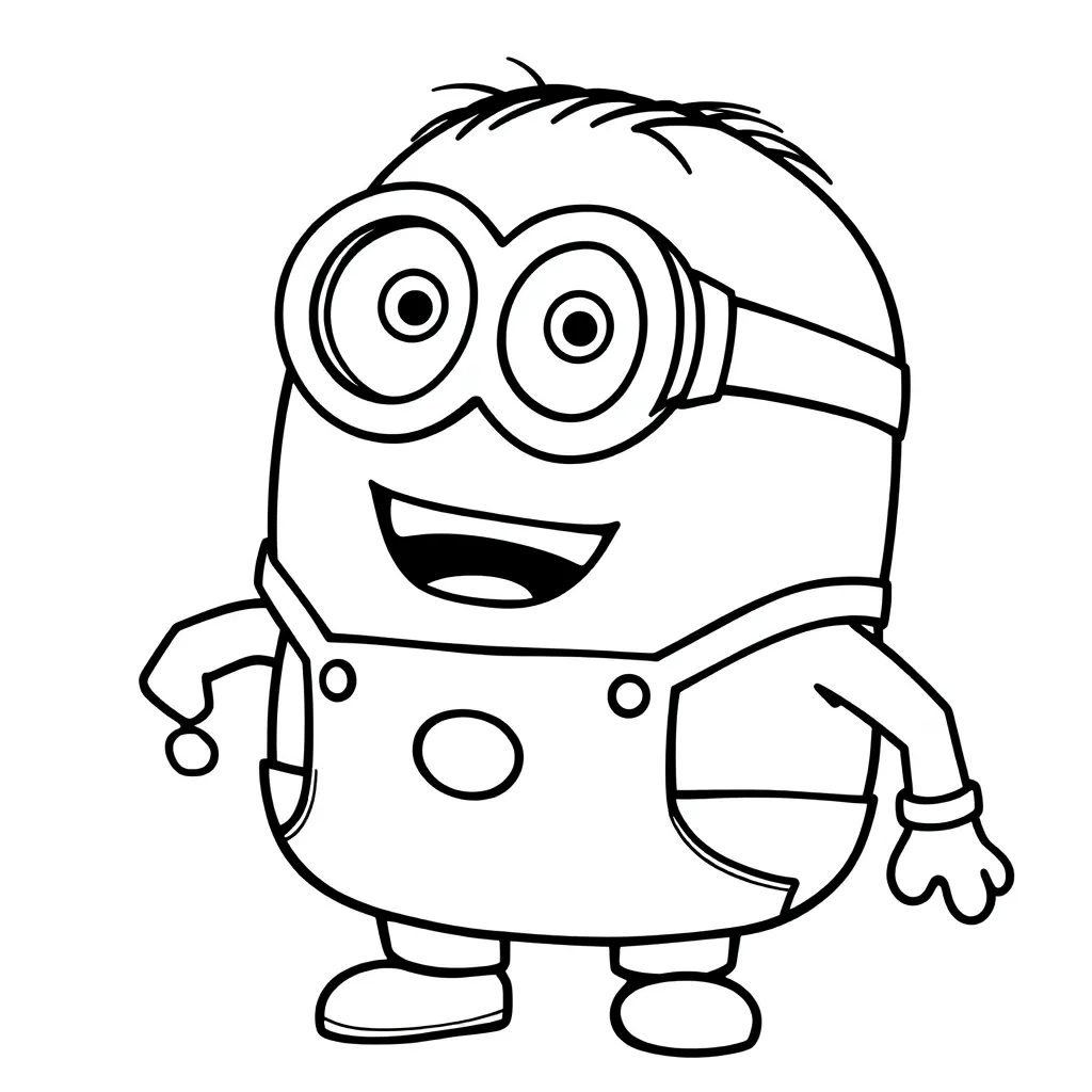 Minions Cartoon Grappig Schattig Animatie coloring page for children