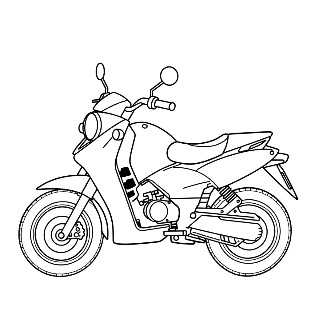 Motoren Racen Snelheid Motorrijder Stoer coloring page for children