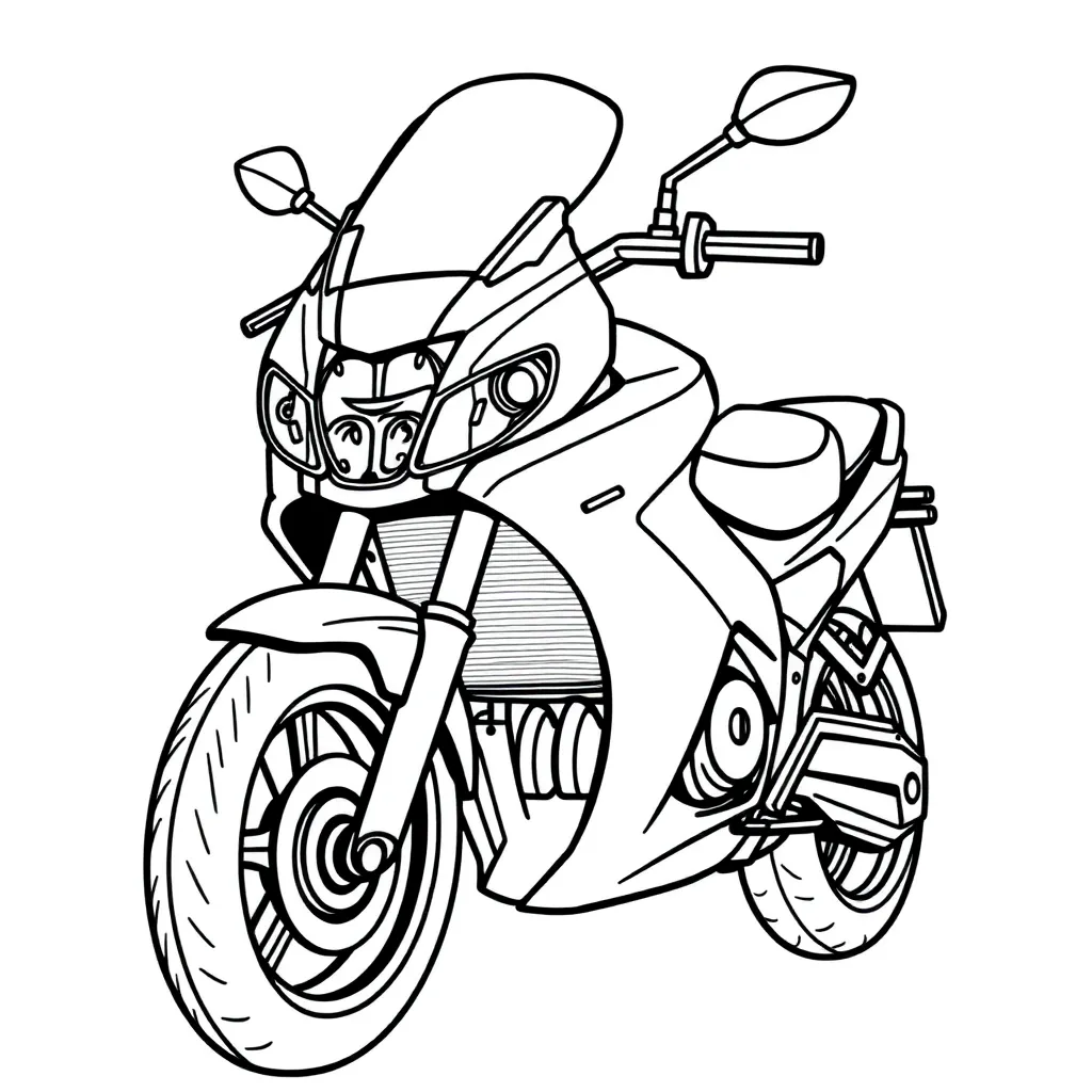 Motoren Racen Snelheid Voertuigen Motorrijden coloring page for children