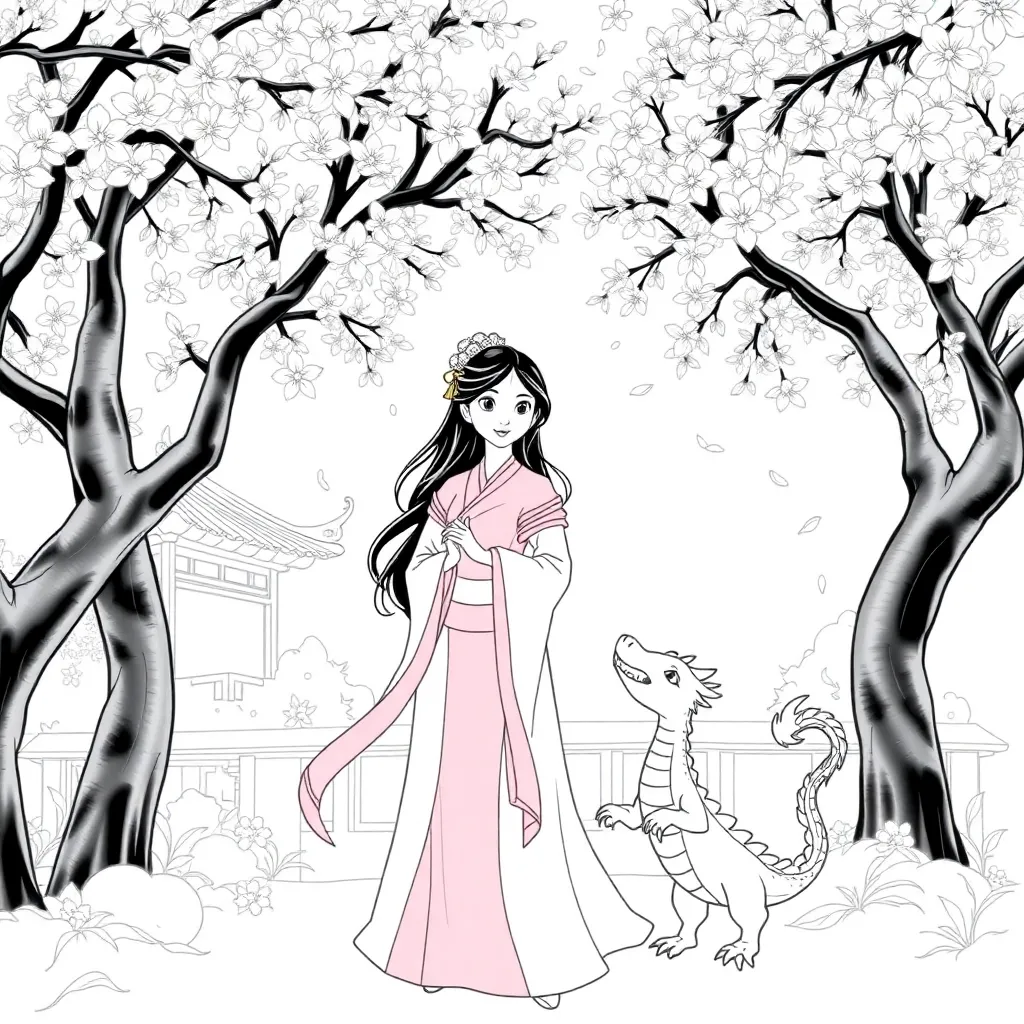 Mulan Disney Prinses Animatiefilm Avontuur coloring page for children