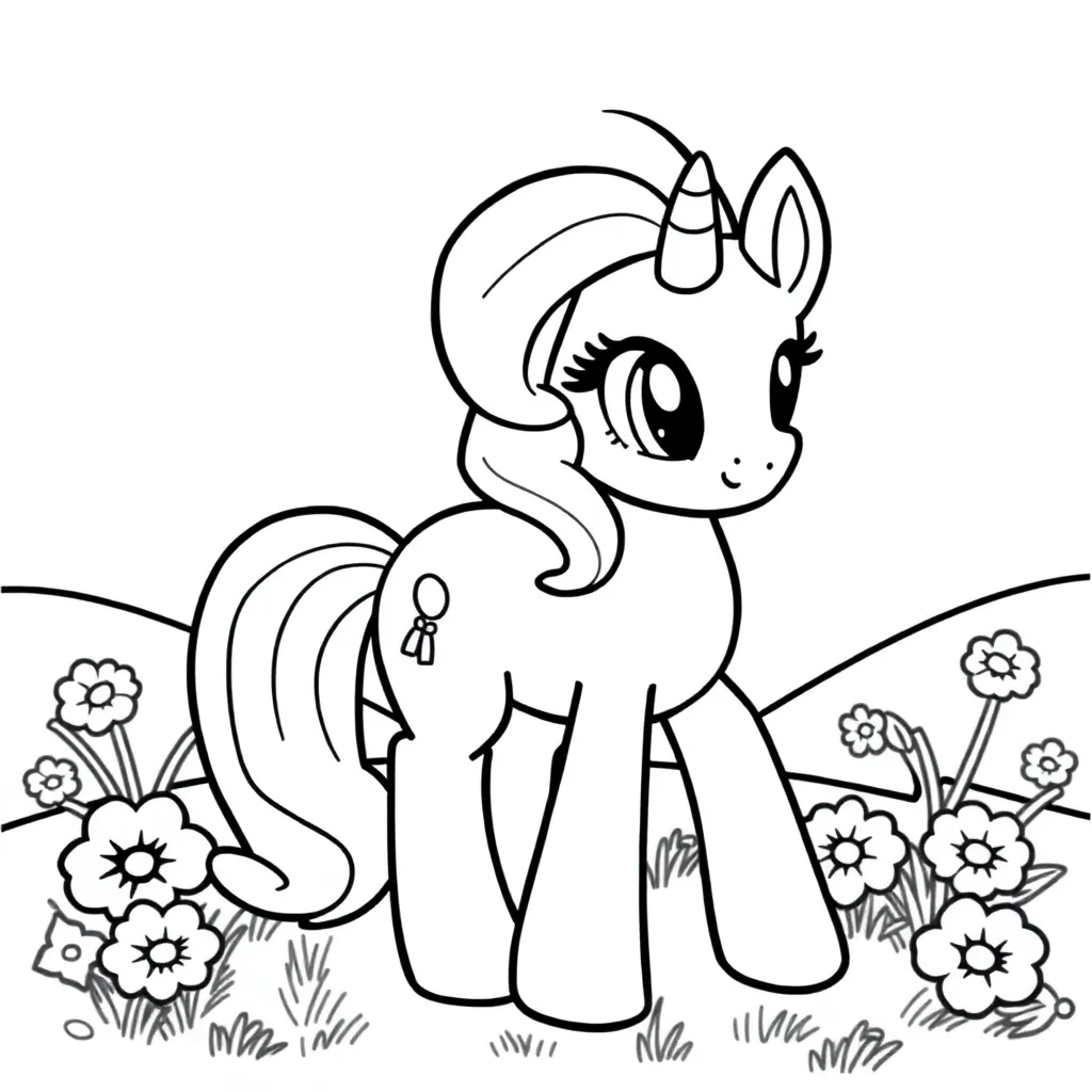 My Little Pony Eenhoorn Fantasie Magisch Vrolijk coloring page for children